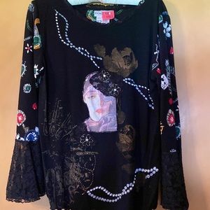 Vintage Y2K Mixed media top